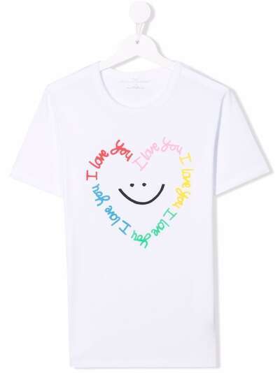 Stella McCartney Kids футболка с принтом Smile Heart