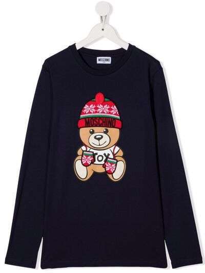 Moschino Kids футболка с принтом Teddy Bear