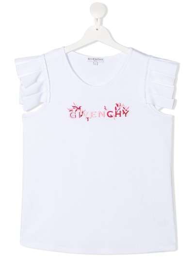 Givenchy Kids футболка с вышитым логотипом