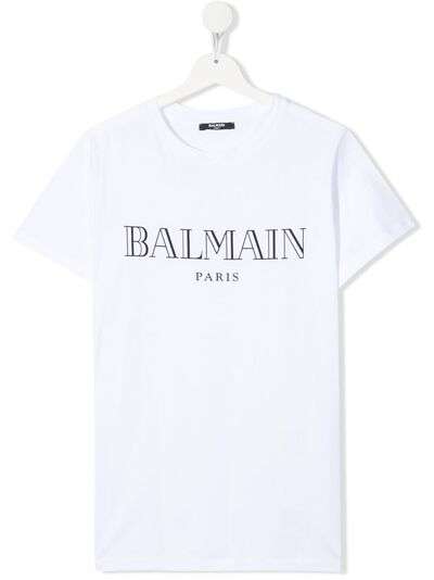 Balmain Kids футболка с логотипом