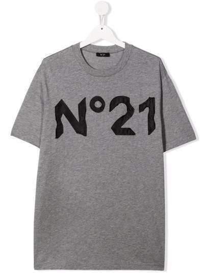 Nº21 Kids футболка с короткими рукавами и нашивкой-логотипом