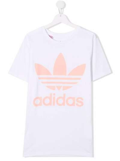 adidas Kids футболка с принтом Trefoil