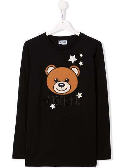 Moschino Kids футболка с длинными рукавами и принтом Teddy Bear