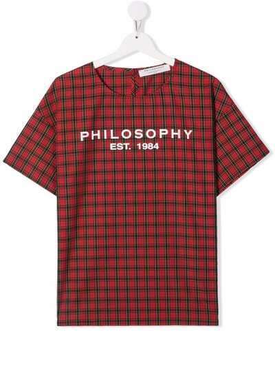 Philosophy Di Lorenzo Serafini Kids футболка в клетку