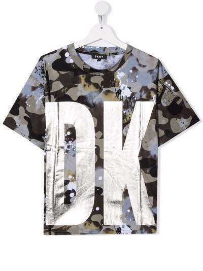 Dkny Kids футболка с камуфляжным принтом