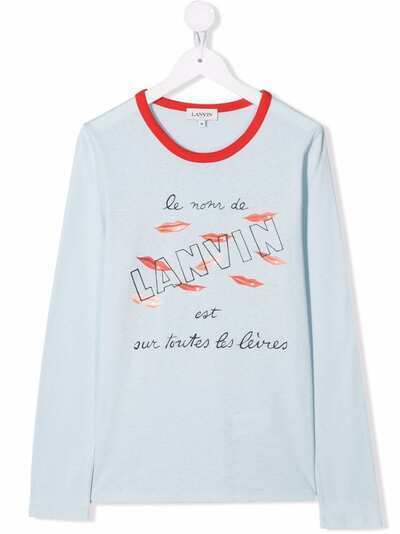 LANVIN Enfant топ с логотипом