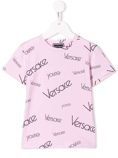 Versace Kids футболка со сплошным принтом