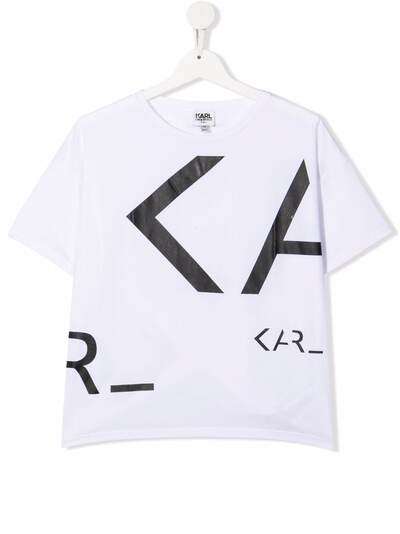 Karl Lagerfeld Kids футболка с логотипом Karl
