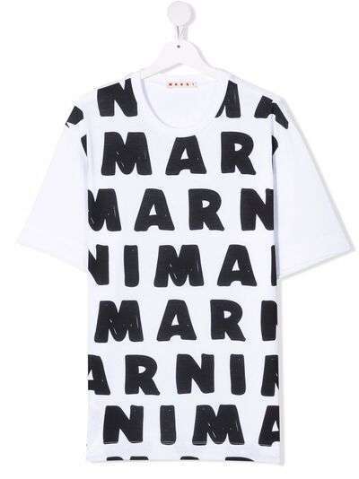 Marni Kids футболка с логотипом