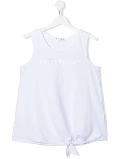 Givenchy Kids топ без рукавов с логотипом