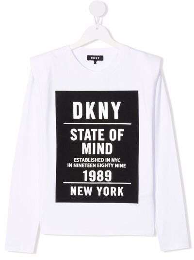 Dkny Kids футболка из органического хлопка с принтом