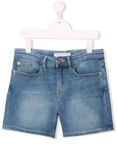 Calvin Klein Kids джинсовые шорты с вышитым логотипом