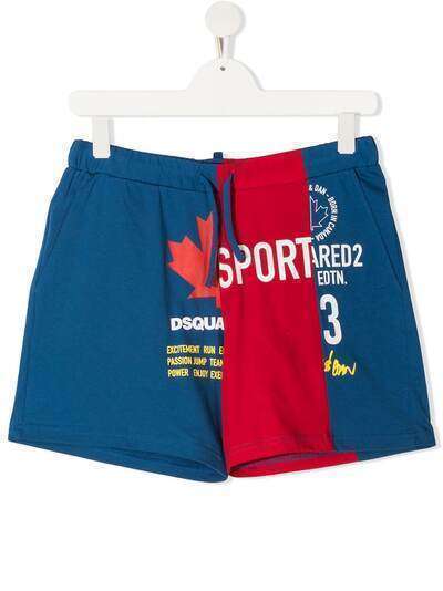 Dsquared2 Kids спортивные шорты с контрастными вставками
