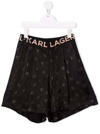 Karl Lagerfeld Kids шорты с логотипом на поясе