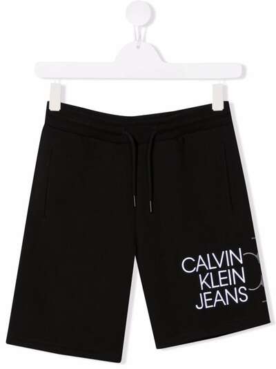Calvin Klein Kids спортивные шорты с вышитым логотипом