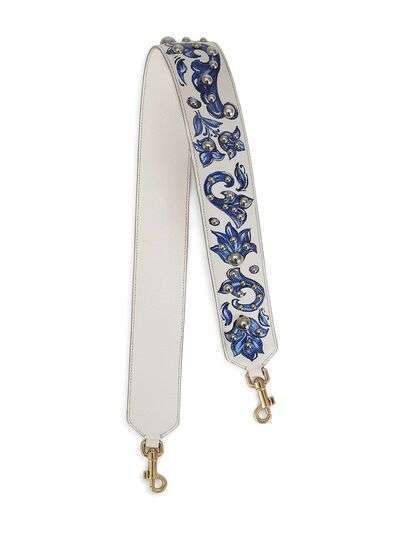 Dolce & Gabbana ремень для сумки с цветочным принтом и заклепками
