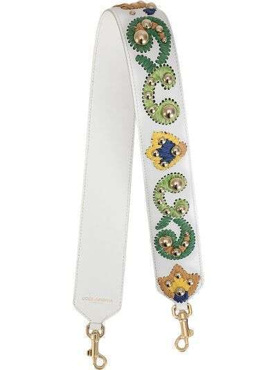Dolce & Gabbana ремень с заклепками и вышивкой