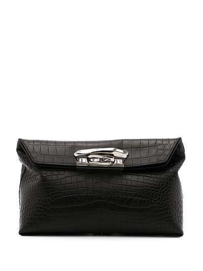Alexander McQueen сумка с тиснением под крокодила и ручкой-кастетом