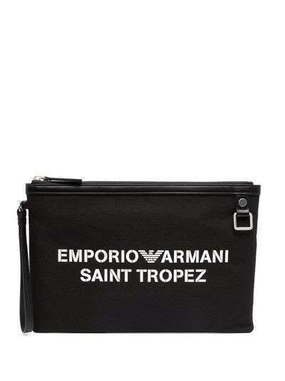 Emporio Armani клатч Saint Tropez с логотипом