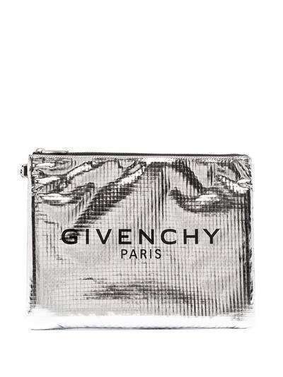 Givenchy клатч с эффектом металлик