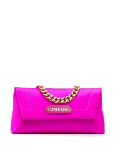 TOM FORD клатч с откидным клапаном и логотипом