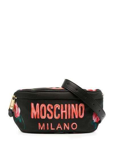 Moschino поясная сумка с цветочным принтом