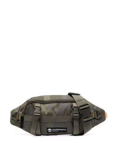 Timberland logo-patch camouflage belt bag