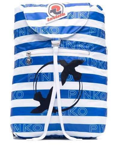 Pinko x Invicta Love Birds striped backpack