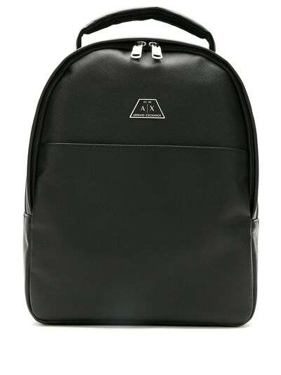 Armani Exchange рюкзак на молнии с нашивкой-логотипом