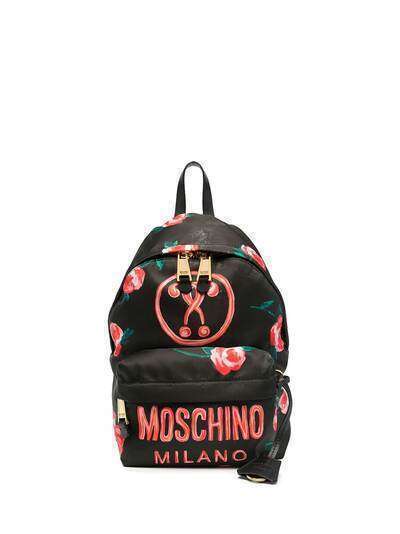Moschino рюкзак с цветочным принтом и логотипом