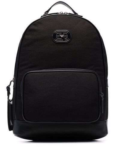 Emporio Armani рюкзак с контрастной окантовкой и нашивкой-логотипом