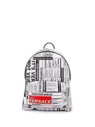 Versace рюкзак с принтом Headline