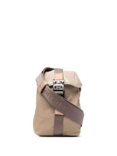 Givenchy logo-buckle panelled shoulder bag