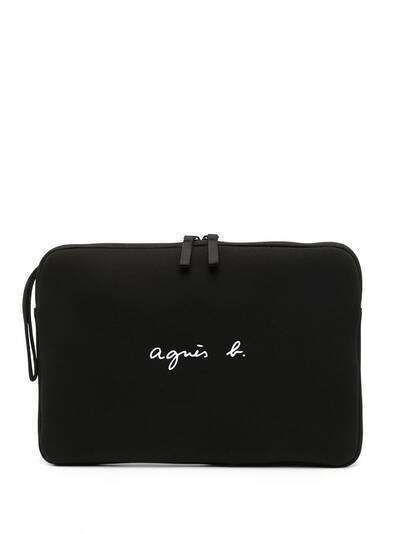 agnès b. сумка для ноутбука с логотипом