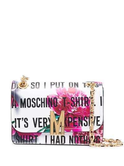 Moschino сумка на плечо с надписью