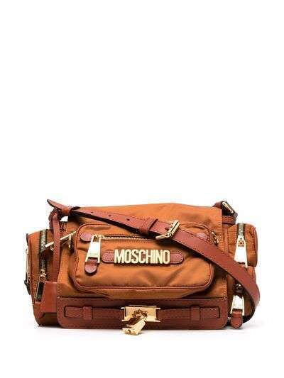 Moschino сумка на плечо с подвеской-замком