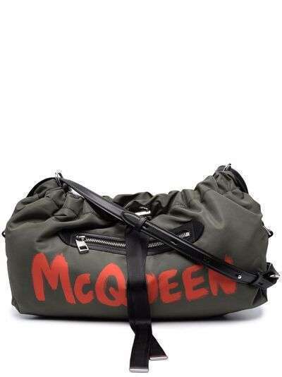 Alexander McQueen сумка на плечо с кулиской и логотипом