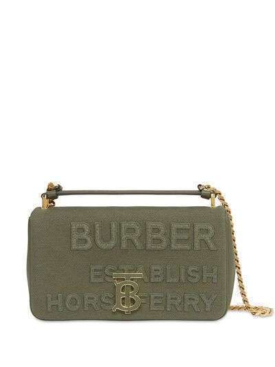 Burberry маленькая сумка на плечо Lola с вышивкой Horseferry