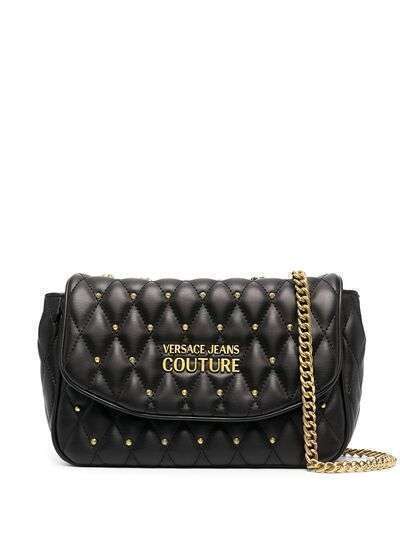 Versace Jeans Couture стеганая сумка на плечо с заклепками