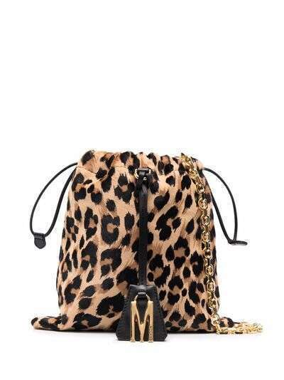 Moschino сумка на плечо с леопардовым принтом