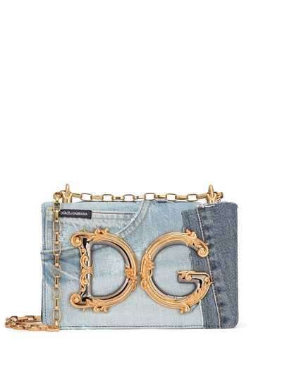 Dolce & Gabbana джинсовая сумка DG Girls в технике пэчворк