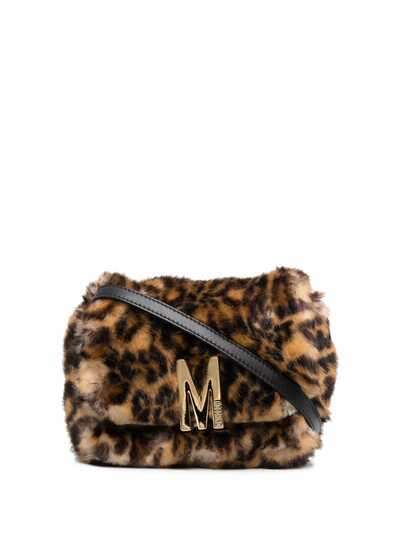 Moschino сумка через плечо с леопардовым принтом
