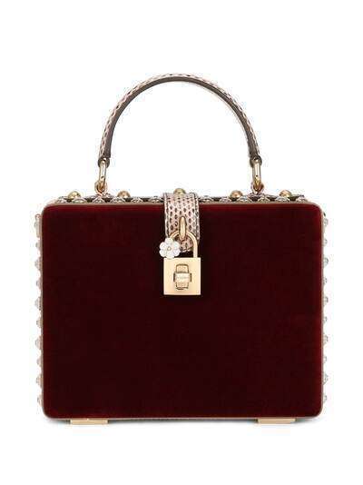 Dolce & Gabbana бархатная сумка-тоут с заклепками