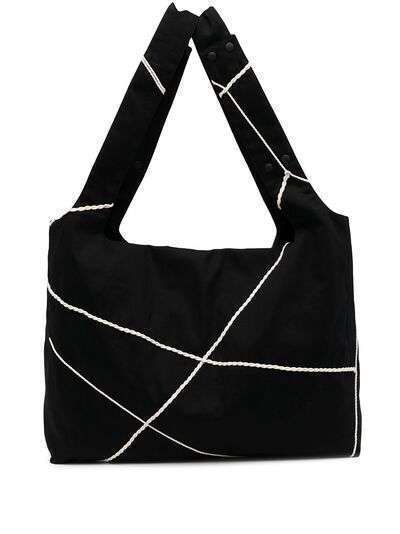 Discord Yohji Yamamoto сумка-тоут с контрастным декором
