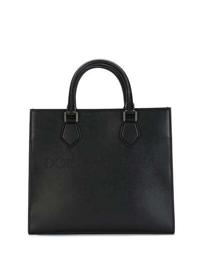 Dolce & Gabbana сумка-тоут с тисненым логотипом