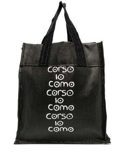 10 CORSO COMO сумка-тоут из рафии с логотипом