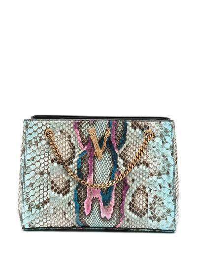 Versace сумка-тоут Virtus со змеиным принтом