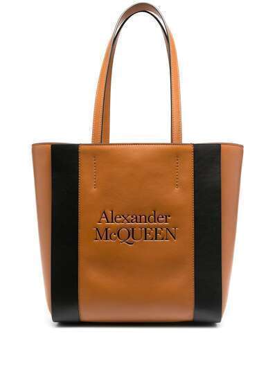 Alexander McQueen сумка-тоут среднего размера с тисненым логотипом