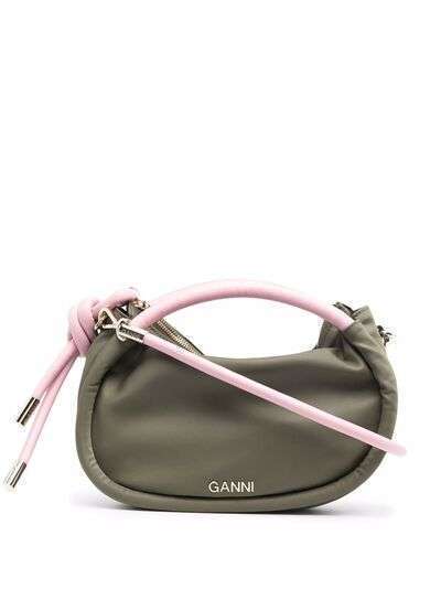 GANNI Hobo Knot leather bag