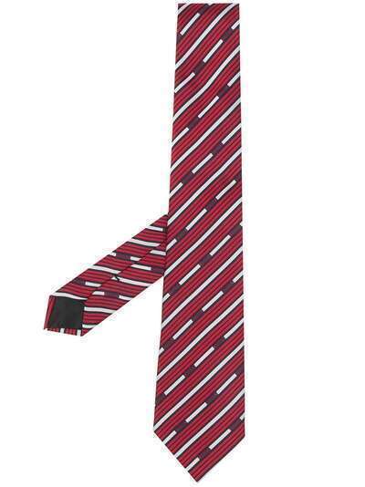 Moschino полосатый галстук с логотипом